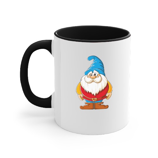 Santa Claus cartoon funny Gnome cool vector image Accent Mugs