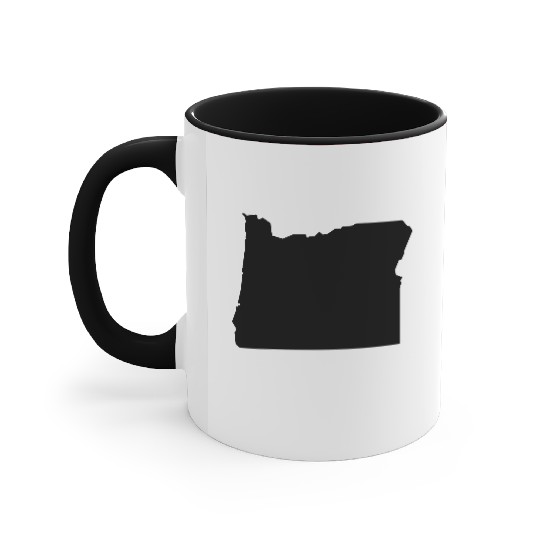 Oregon map Accent Mugs