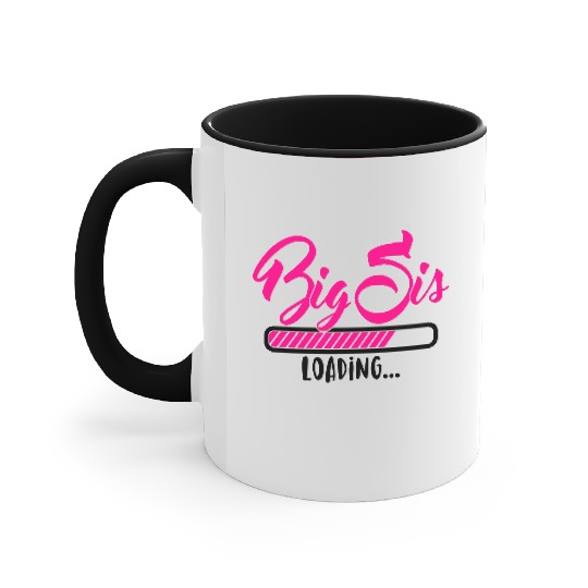 Big Sis loading - Big Sister loading - Pregnancy Accent Mugs