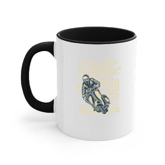 Scooter Racer Accent Mugs