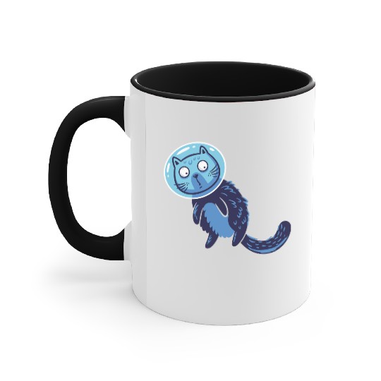Space cat Accent Mugs