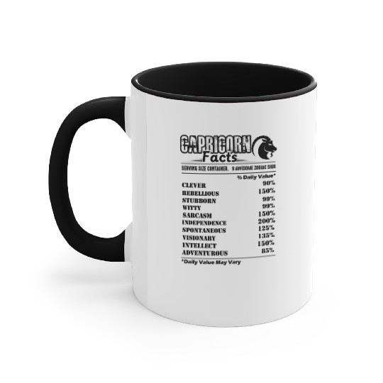 Capricorn Accent Mugs - Capricorn Facts Accent Mugs