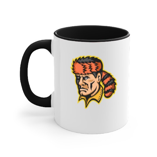 Davy Crockett Mascot Accent Mugs