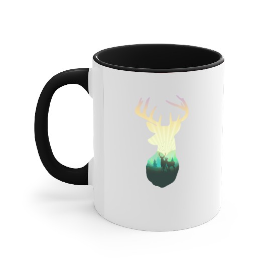 Deer Family In The Forest Unisex Cool Accent Mugs