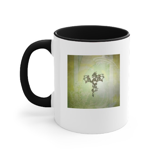 Awesome chinese dragon green colors Accent Mugs