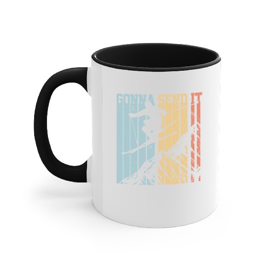 Gonna Send It - Ski Vintage Gift Accent Mugs