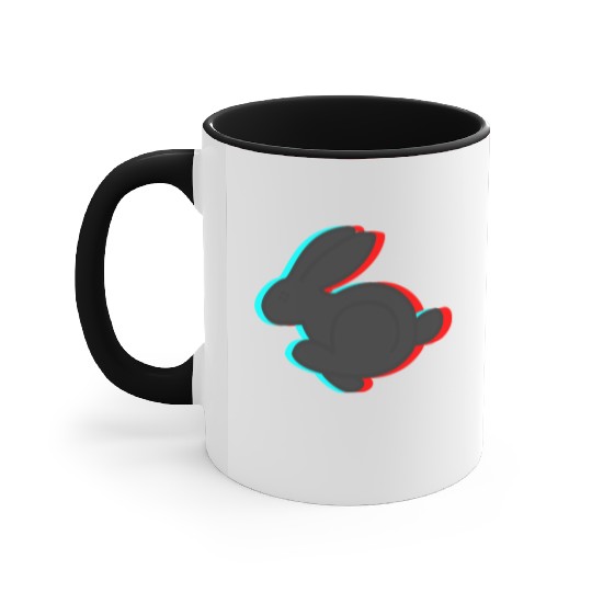 3D Rabbit Accent Mugs