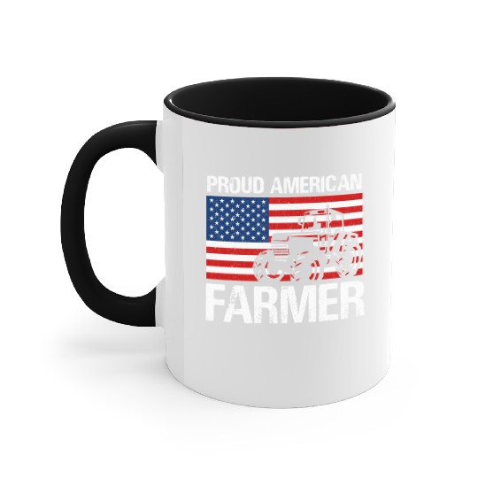 Proud American Farmer Design for Farmer Gifts for Accent Mugs