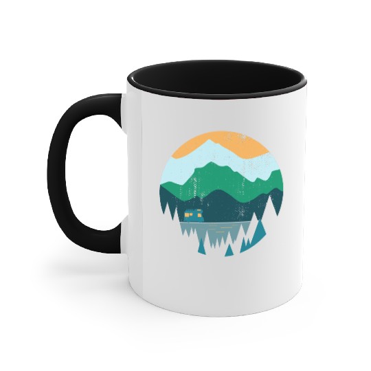 Wanderlust Campeing Mountains Nature Souvenir Gift Accent Mugs