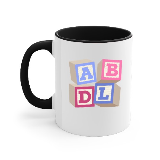 AB DL ageplay ABDL adult baby diaper baby Accent Mugs