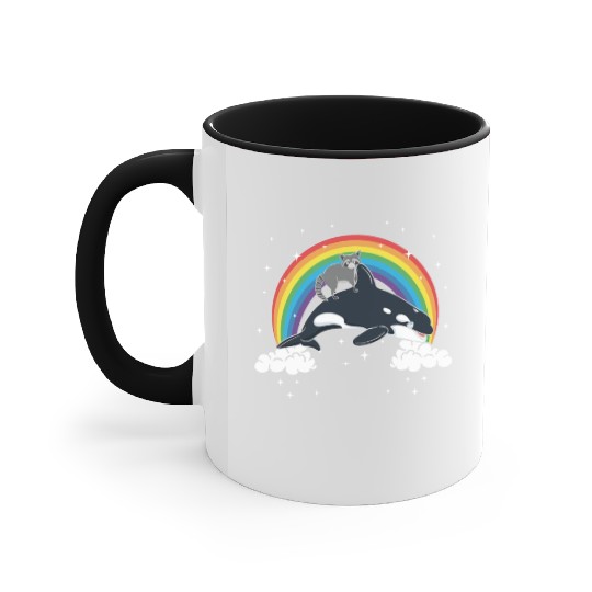 Raccoon Trash Panda Funny Orca Killer Whale Gift Accent Mugs