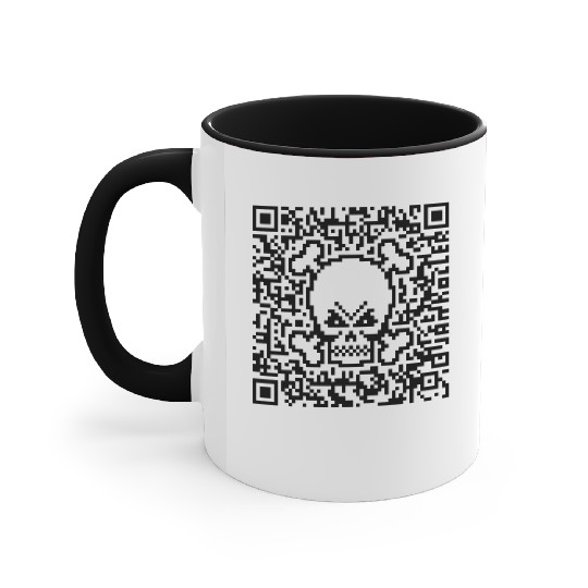 Skull And Crossbones (Quick Response Code / POS) Accent Mugs