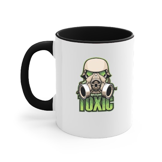 Toxic, Gas Mask, Anti Virus, Bio Hazard, Survival Accent Mugs