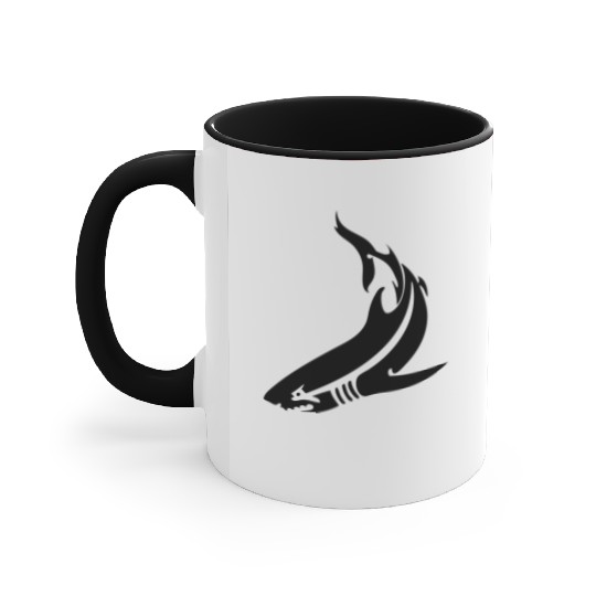 Shark Tribal 1c Accent Mugs