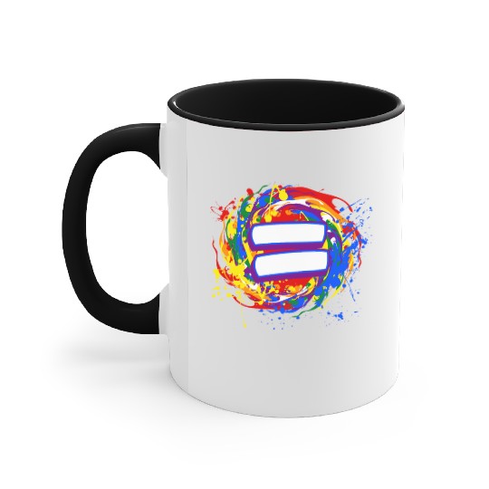 Rainbow Pride Equal LGBT Accent Mugs