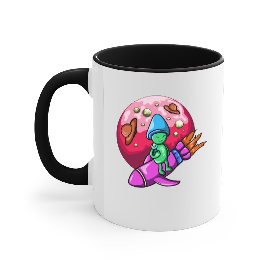 mushroom alien Accent Mugs