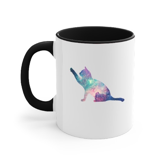 galaxy cat for cats lovers Accent Mugs