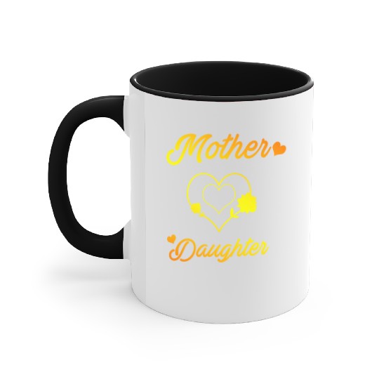 Mother and daughter mothers day love daughters mom Accent Mugs