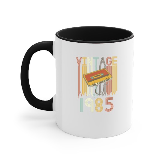 Vintage 1985 Retro Accent Mugs