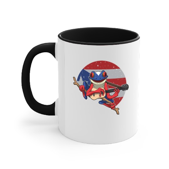 Guitar Playing Coqui Frog - Puerto Rico Animal Accent Mugs