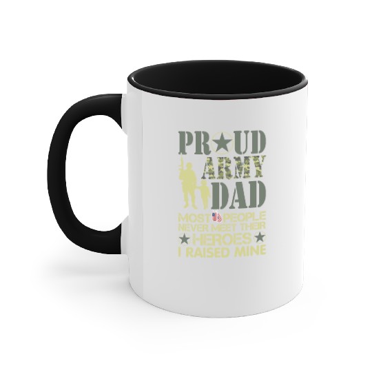 Proud Army National Guard Dad American Flag Accent Mugs