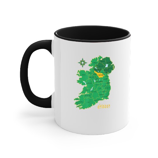 Cavan Ireland County Map Eire Irish Travel Celtic Accent Mugs