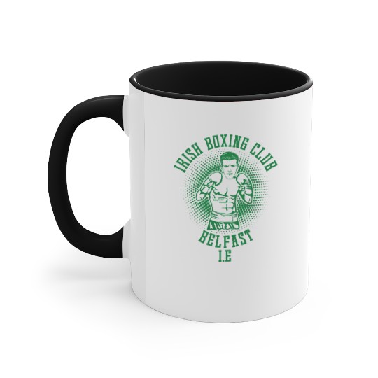 Irish Boxing Club Belfast Boxer Gifts Boxing Lover Accent Mugs