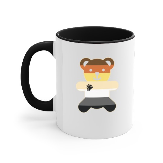 Bear Brotherhood Flag Bear Gay Pride graphic Accent Mugs