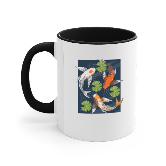Koi Fish Lover Asian Japanese Carp Water Pond Anim Accent Mugs