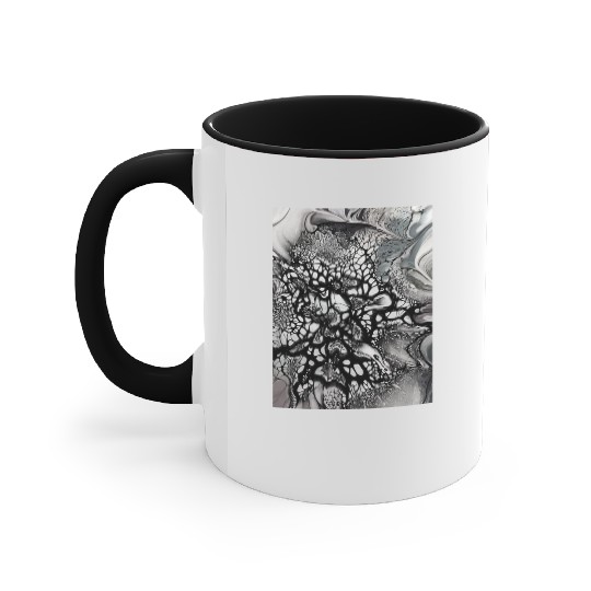 Black and white abstract art. Trendy artist. Accent Mugs