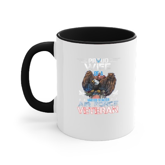 Veteran-Proud Wife Of Us Air Force Veteran Patriot Accent Mugs
