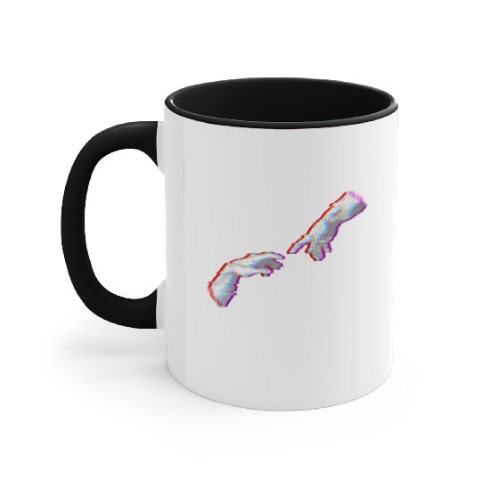 Creation of Adam Vaporwave Aesthetic Italian Art Accent Mugs
