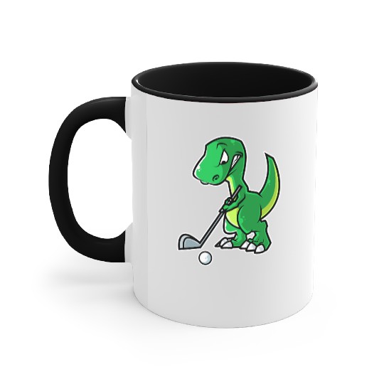 Tyrannosaurus Golf Player Golfer Golfing Funny Accent Mugs