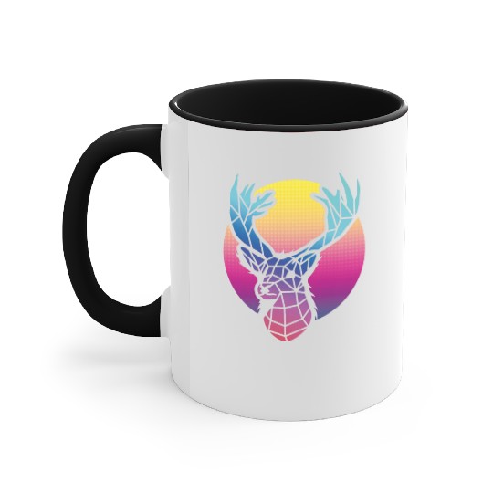 Deer 80s Retro Old School Gift Idea 005-124 Accent Mugs