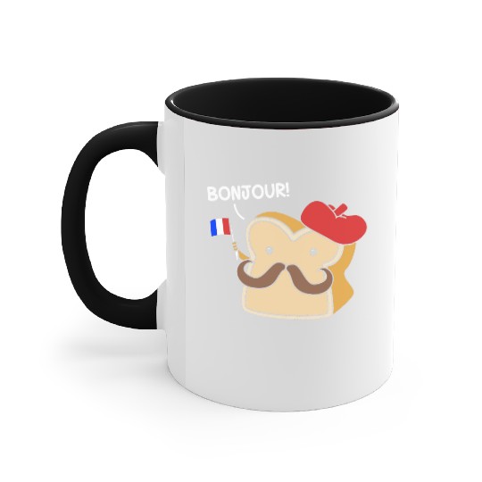 France French Humor Foodie Bonjour French Bread Accent Mugs