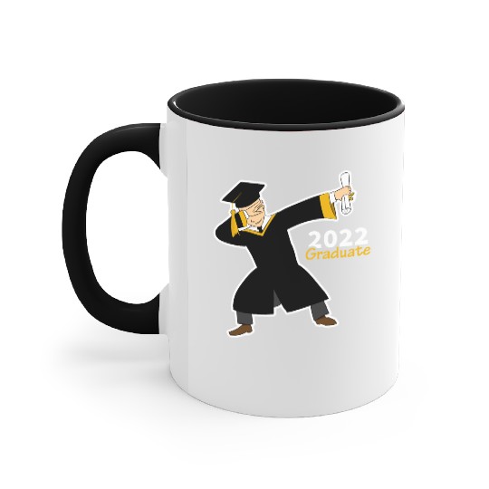 2022 graduate dabbing laureate graduation gift Accent Mugs