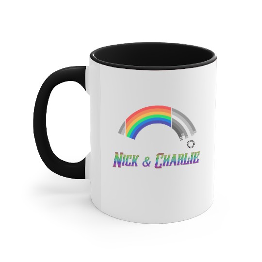 Heartstopper Rainbow LBGTQIA+ Nick and Charlie Accent Mugs