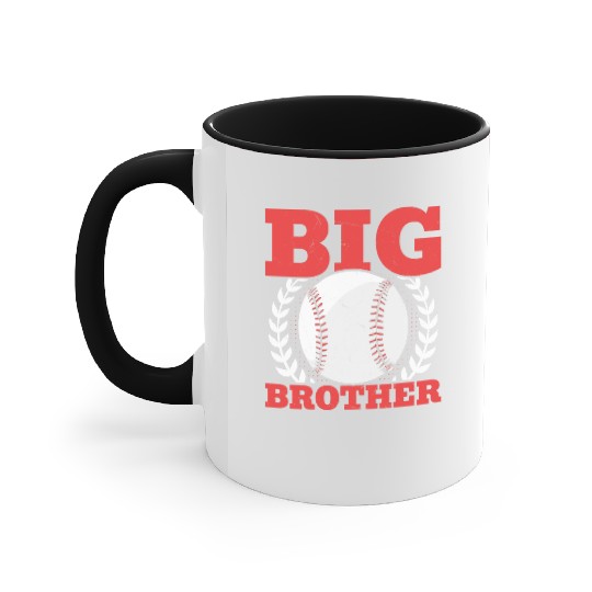 Baseball Big Brother Kids Baseball Player Accent Mugs