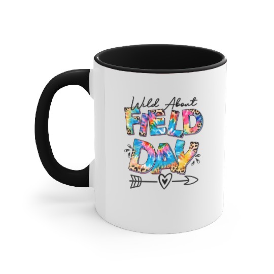 Tie dye leopard Wild About Field Day Teacher Kids Accent Mugs