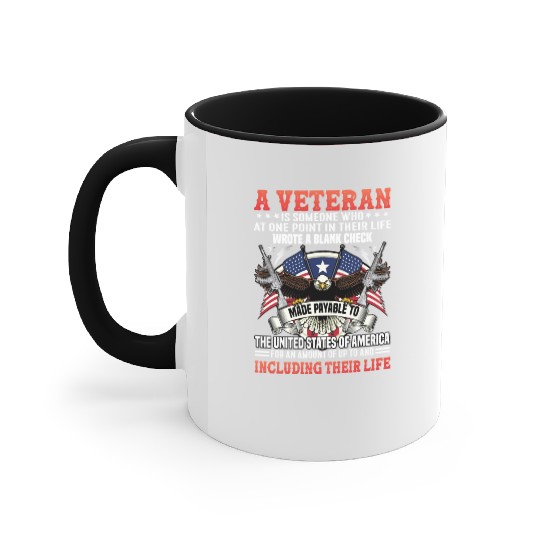 Veterans day celebration. Thank you veterans Accent Mugs