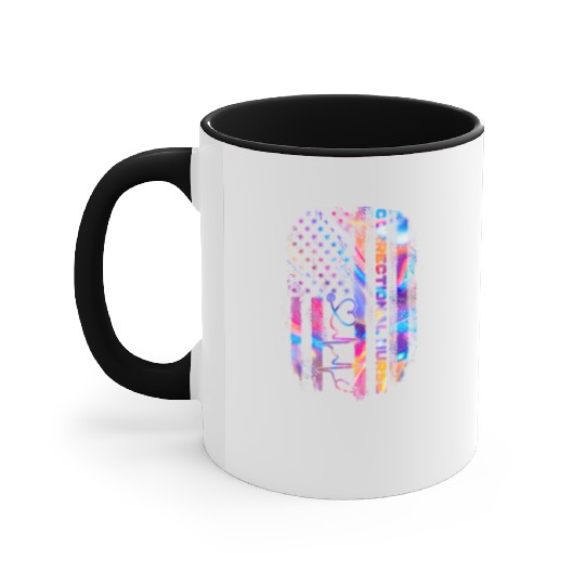 correctional nurse - US flag Accent Mugs