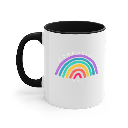 Lgbt community, Pride, rainbow Accent Mugs