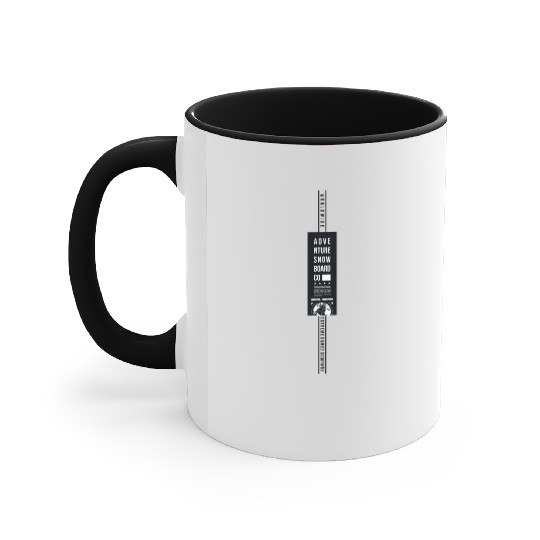 Adventure snowboarding Accent Mugs