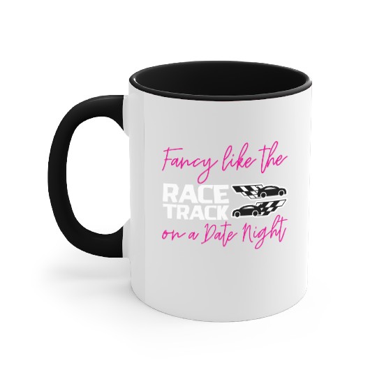 Fancy Like The Race Track On A Date Night 2 Accent Mugs