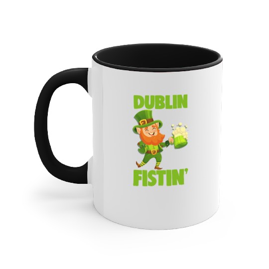 St. Patrick's Day Beer Drinking Dublin Fistin Accent Mugs