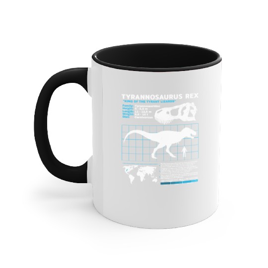 Tyrannosaurus Rex fact sheet Accent Mugs