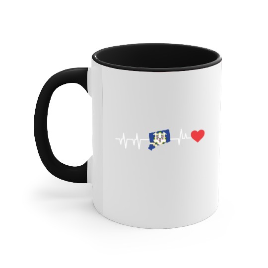 Connecticut Heartbeat Gift Accent Mugs