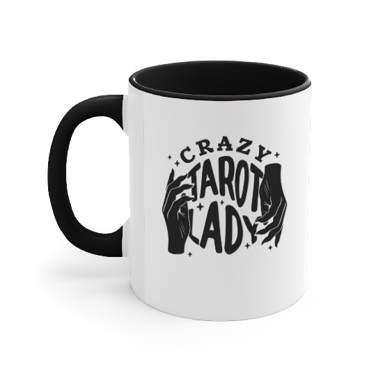 Divination Crazy Tarot Lady Crystal Ball Tarot Accent Mugs