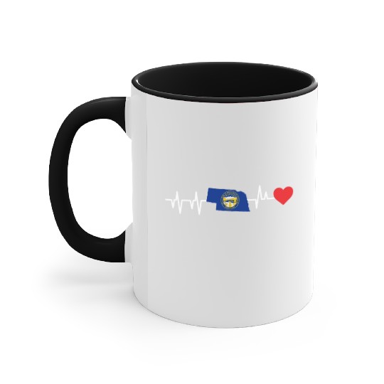 Nebraska Heartbeat Gift Accent Mugs