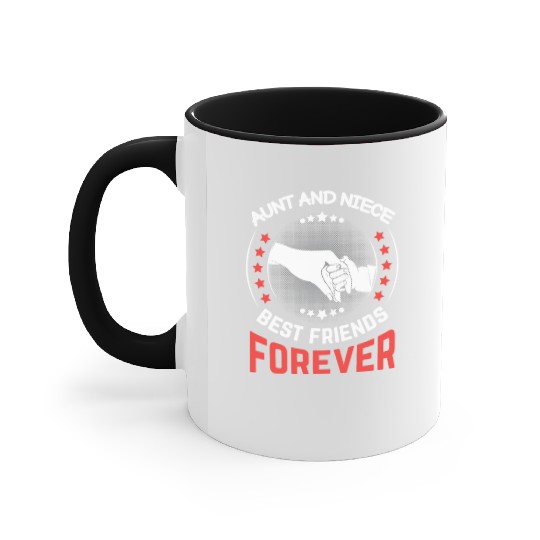 Aunt and Niece Best Friends Forever Accent Mugs